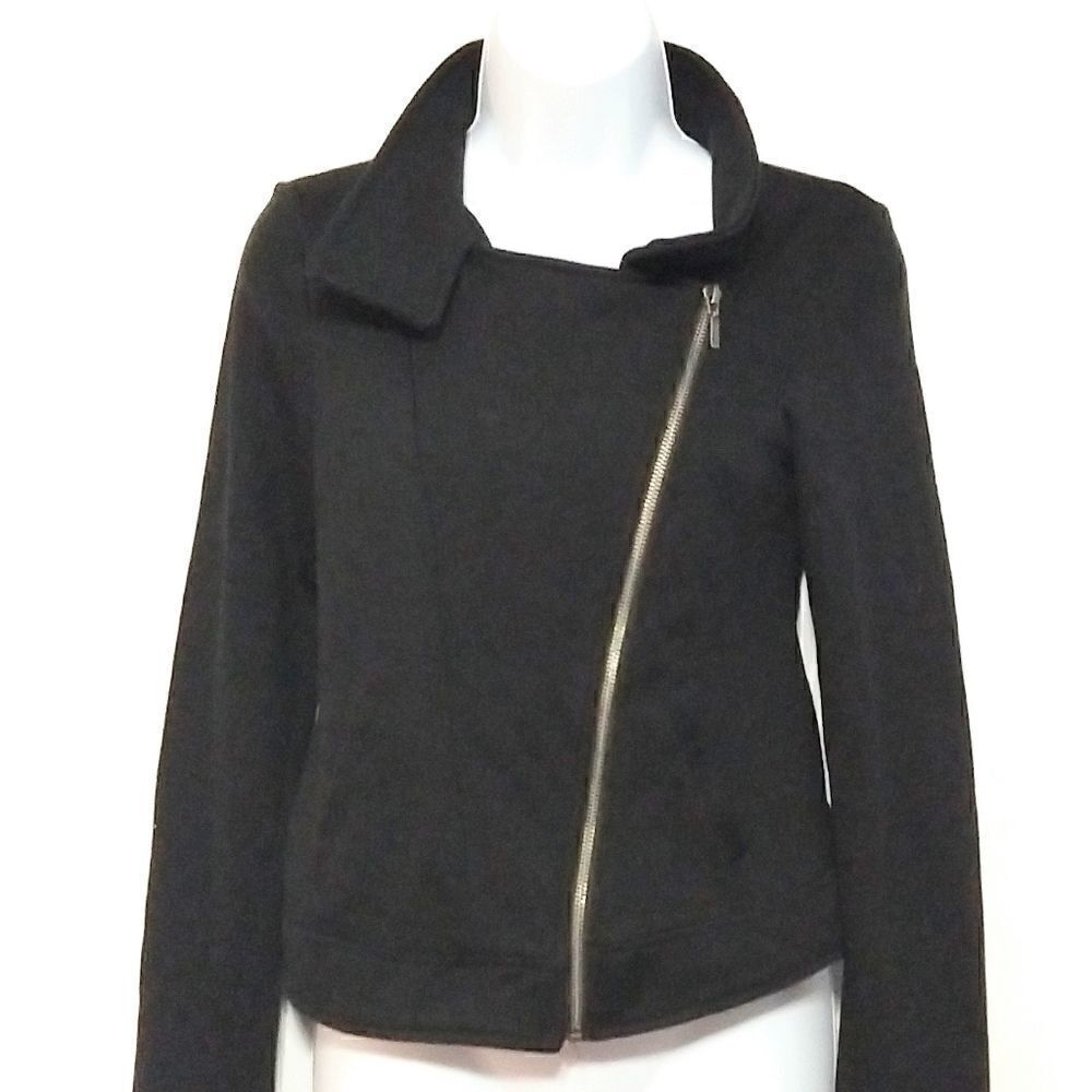 Seven sister Moto black zip jacket small